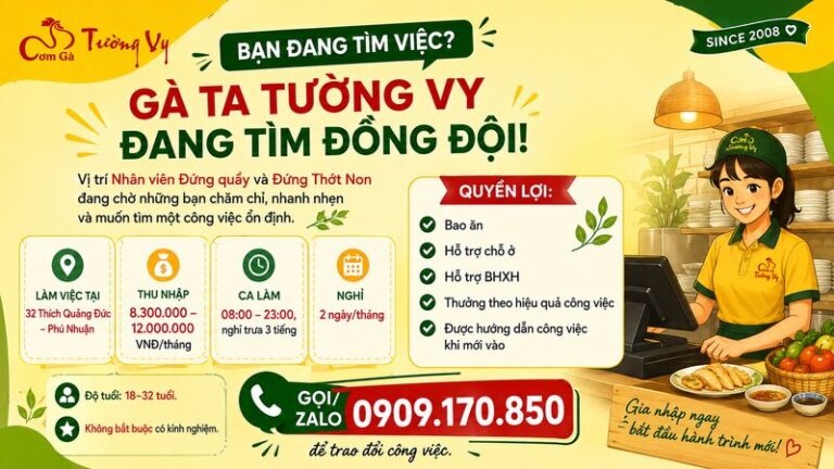 Cơm Gà Tường Vy tuyển dụng TV11