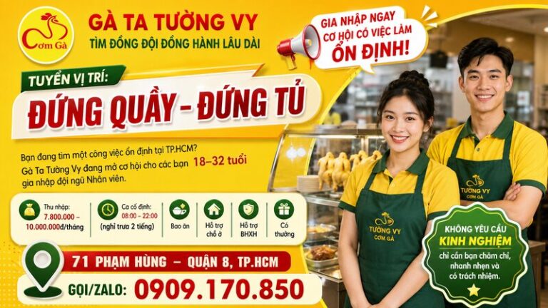Cơm Gà Tường Vy tuyển dụng TV14
