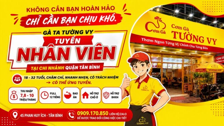 Cơm Gà Tường Vy tuyển dụng TV2