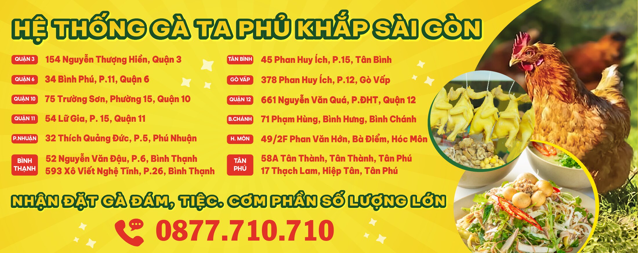 Hệ thống Gà Ta Tường Vy phủ khắp Sài Gòn — 14 chi nhánh